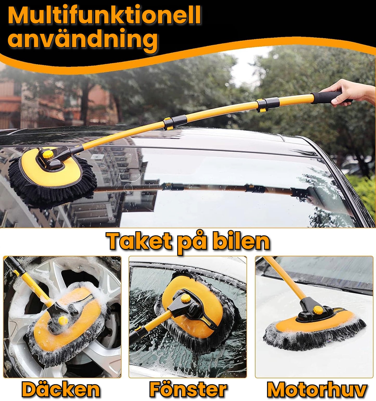 Justerbar Bilvaskmopp