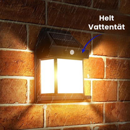 Solcellsdriven vattentät lampa