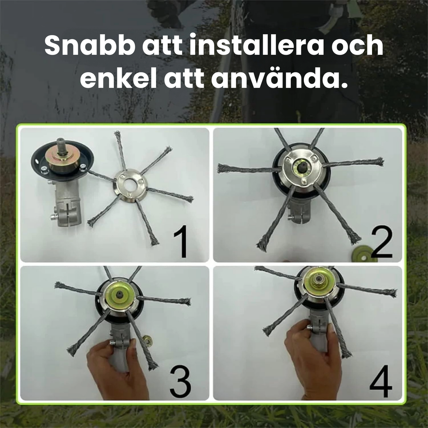 Grästrimmerhuvud av ståltråd