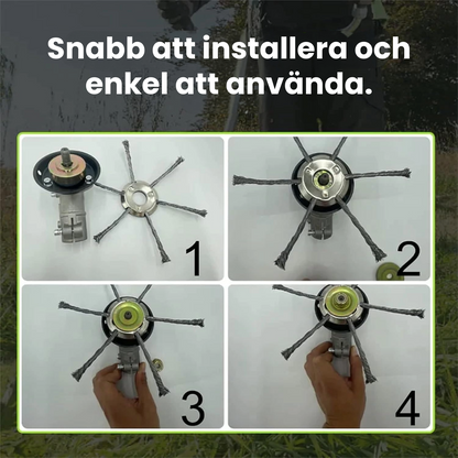 Grästrimmerhuvud av ståltråd