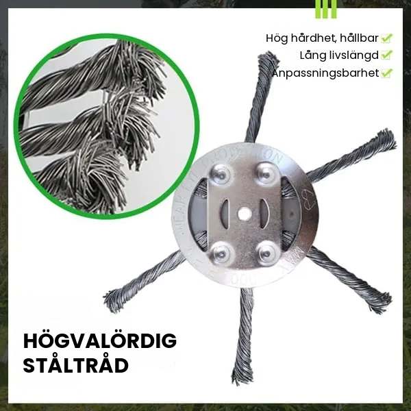 Grästrimmerhuvud av ståltråd