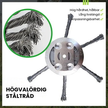 Grästrimmerhuvud av ståltråd